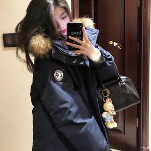 
Down cotton coats for men and women, new winter work clothes, cotton-padded jackets, loose fur collar cotton coats, thickened jackets, men's couple models