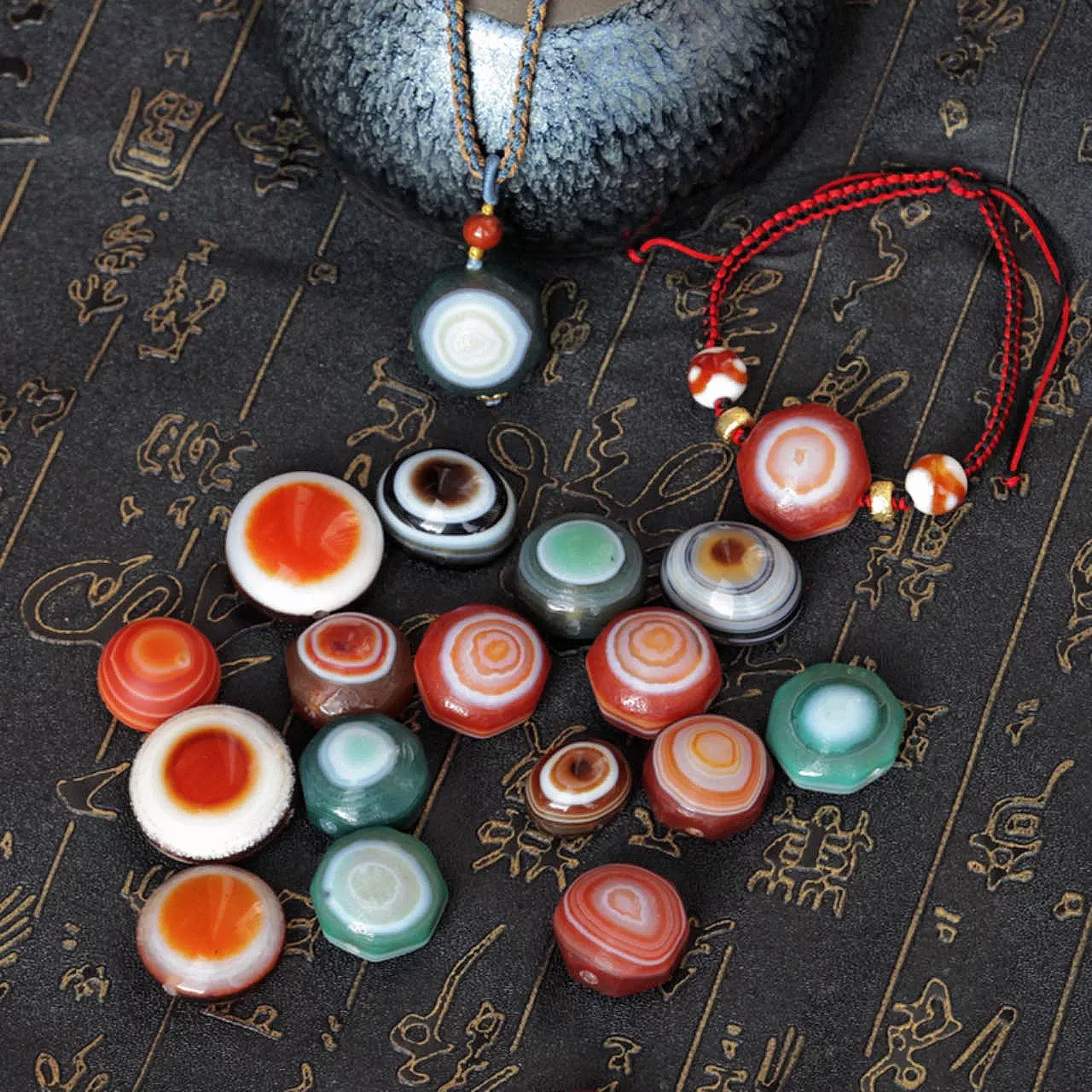 あずきちゃん瑪瑙　羊眼天珠　② あずきちゃん様専用瑪瑙 羊眼天珠 ② 羊眼天珠（ようがん