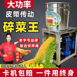 Stainless Steel Bucket Vegetable Cutting Machine, Vegetable Shredder, Small Feed Grinder for Chicken and Duck Farming, Household Fruit and Vegetable Grinder