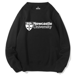 Newcastle University Uniform Pullover Crew Neck Fleece Sweatshirt Loose Fit Autumn and Winter Party Class Uniform