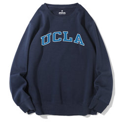 Ucla University of California Los Angeles Souvenir Class Uniforms for International Students Round Neck Velvet Sweatshirts