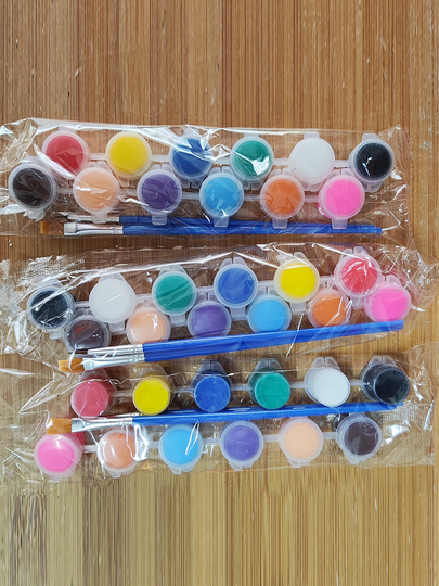 New shide アクリル絵の具セット - 12色、3ml - 子供向けアート＆DIY