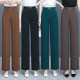 Draped straight-leg pants 2025 summer versatile narrow version wide-leg pants mother casual temperament slim high waist trousers women