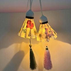 diy handmade Mid-Autumn Festival gift dried flowers badminton night light antique backpack pendant material package creative gift