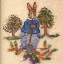 Přírodní Ručně Vyráběné Vyšívací Balíček Peter Rabbit Na Nové Lze Vyšít Na Oblečení Lze Přijít Do Skupiny Vlastní Materiál Balíček