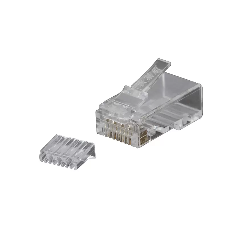 choseal/秋叶原 qs6016六类水晶头屏蔽rj45千兆网线镀金