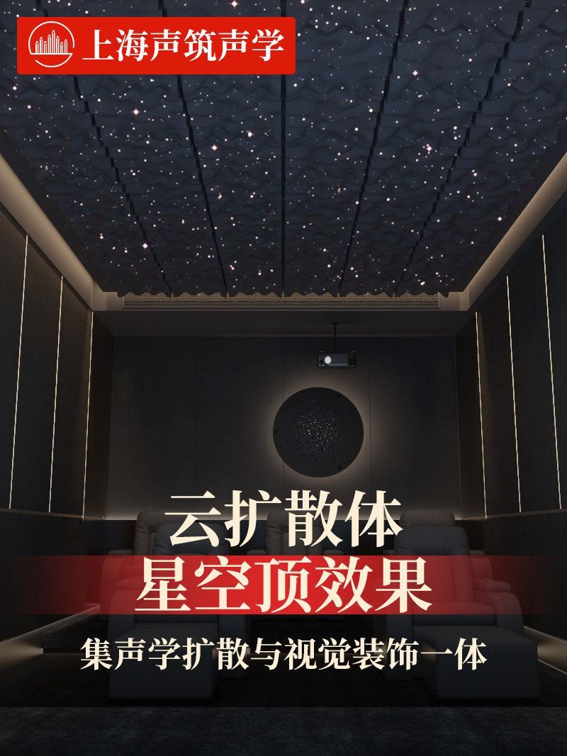 Sound Building Cloud Diffuser - Starry Sky Acoustic Panel
