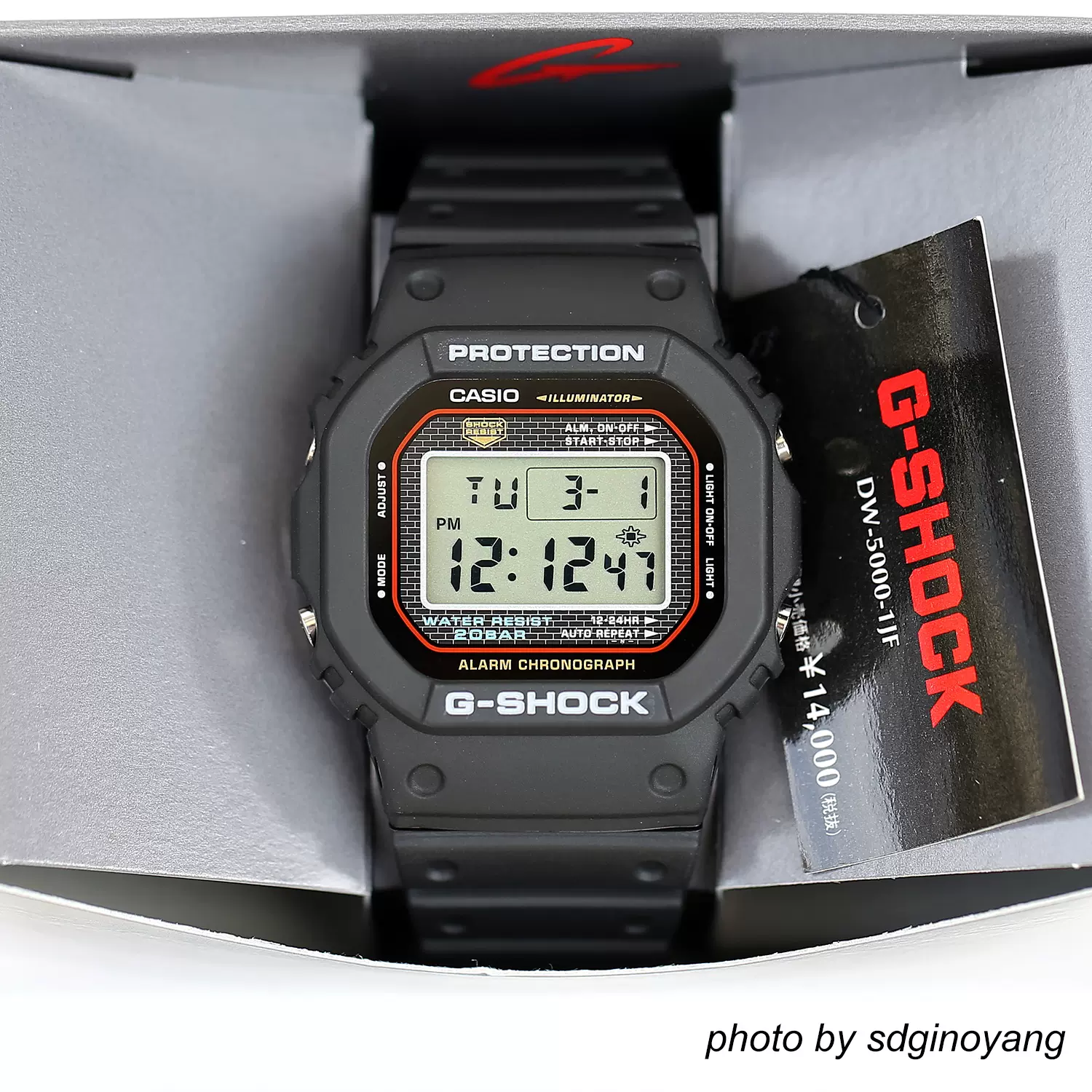 CASIO卡西欧G-SHOCK DW-5000-1JF DW-5000C初代复刻方块全新结束-Taobao