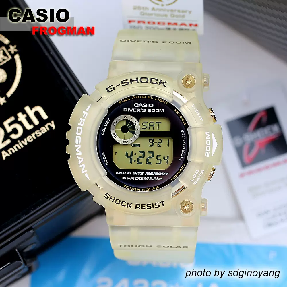 CASIO G-SHOCK FROGMAN GW-225E-7JF 日版果凍透明蛙人全新結束-Taobao