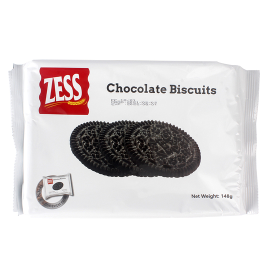 Zess Jess チョコレートチーズサンドビスケット 148g x 5 - マレーシア