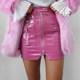 AliExpress sexy pocket zipper PU leather half-length skirt for women European and American retro irregular hip skirt 9523
