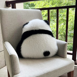 Panda Pillow Menglan and Huahua Lumbar Cushion Cute Sofa Plush Toy for Girls Living Room Decoration Birthday Gift
