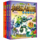 The new version of the Plants vs. Zombies 2 Robot comic series, a complete set of 4 volumes of scientific comic books compiled and illustrated by Xiao Jiangnan for 6-9-12-year-old primary school students, children and teenagers, high-tech popular science encyclopedia picture books, comic books, dinosaur auspicious books, hilarious books