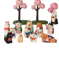 Zakka Miscellaneous Goods Songzhu Shenshe Japanese Style Series Resin Crafts Desktop Ornaments Photography Props 