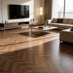 Antique Wood Grain Floor Tiles 600X1200 Guangdong Foshan Imitation Solid Wood Tiles for Living Room and Bedroom, Antique Style, Wear-Resistant and Non-Slip