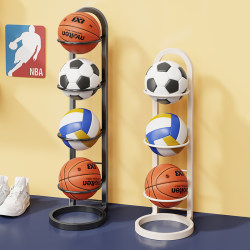 Ball Storage Rack, Household Basketball Storage Rack, Children's Indoor Sports Equipment, Floor-Standing Foldable Football Display Rack