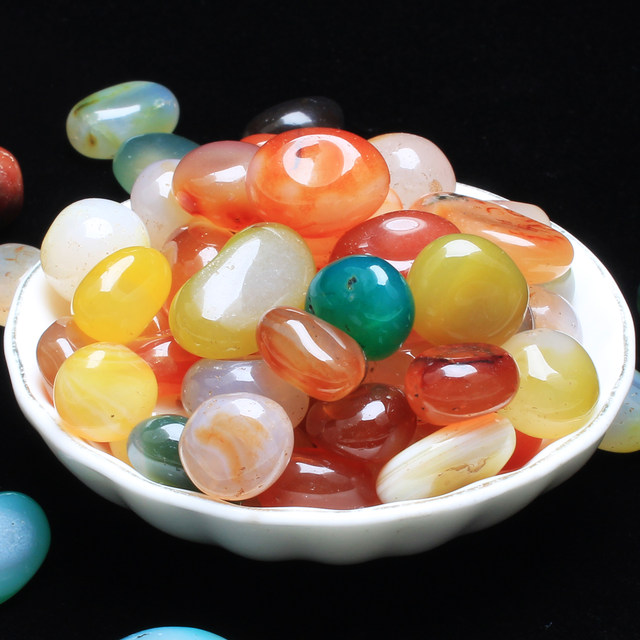 Natural red agate original stone ornaments large crystal ore fish tank decoration turtle marine color stones