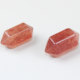 Ruhong natural red strawberry crystal hexagonal prism ornaments double-pointed bracelet handmade DIY crystal jewelry accessories loose beads
