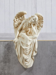 Creative Sculpture Retro Sitting Posture Girl Angel Girl Ornaments Home Living Room Balcony Desktop Decorations