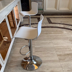 Bar Stool, Adjustable Chair, Swivel Chair, Bar Chair, High Stool, Front Desk Chair, Mobile Phone Store, Milk Tea Shop, Nordic Simple Style with Backrest