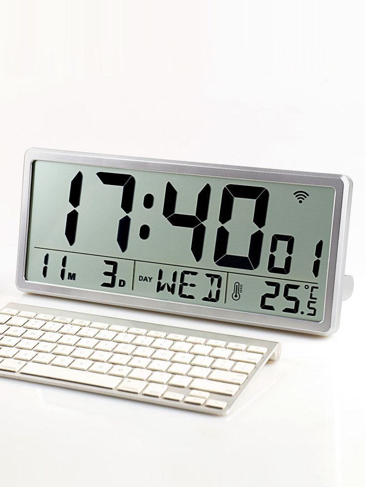 Hanshi WiFi Digital Wall Clock - LCD Display, Modern Design