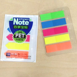 Instruction Stickers, Marker Stickers, Five-Color Translucent Fluorescent Adhesive Reminder Stickers, Sticky Notes, Notice Stickers, 45*12 Sticky Notes