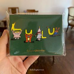 Lululusparrow Original Note Pad Hand-Painted Gold-Stamped Retro Cute Note Pad Material Paper