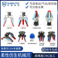 Flexible Robotic Claw Bionic Flexible Mechanical Finger Hand Claw Soft Adaptive Pneumatic Electric Flexible Gripper Clamp