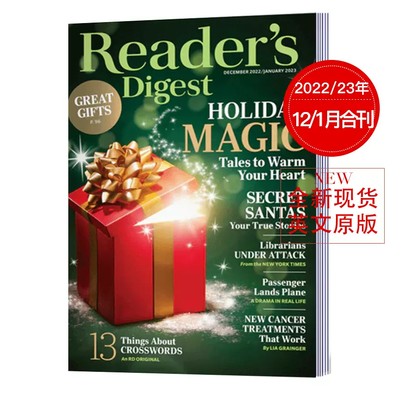 單期任選5本減41元 Reader S Digest 美國版讀者文摘雜誌22 23年月刊英文版英語大學生課外雜誌考研英語閱讀期刊外刊 Taobao