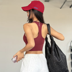 Fitness Girl Sports Bra with Chest Pads, High-Intensity Shock-Proof Push-Up Racerback Running Yoga Vest 2026 New Model