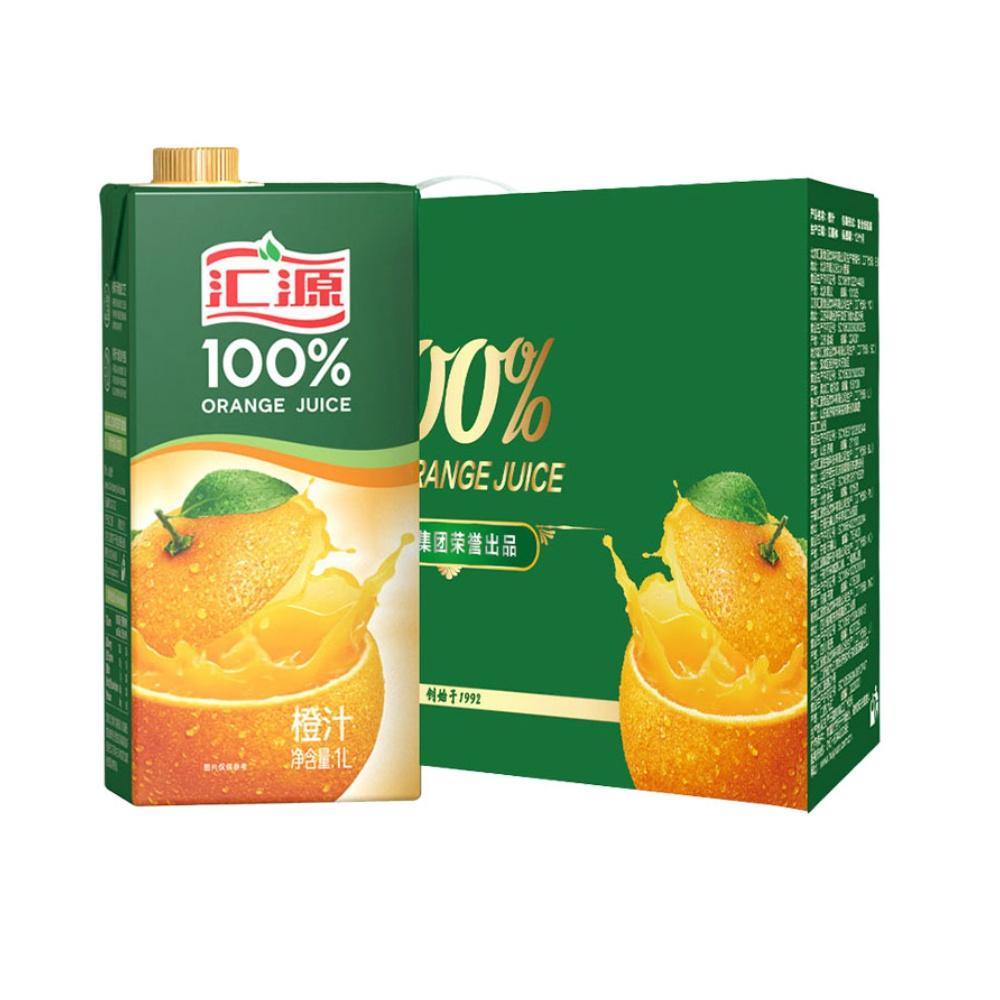 汇源 100%橙汁饮品 1000ml*6盒  66.9元（71.9，反5猫超卡）