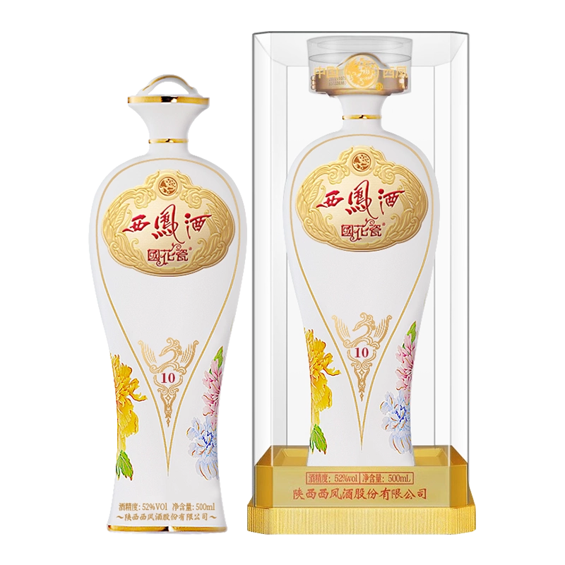 白酒　中国酒　西鳳酒 30年 國花瓷 陶器 GUO HUA CI 500ml 國花瓷西鳳酒榮耀30年52度500ml*1瓶鳳香型純糧食商務宴請白酒
