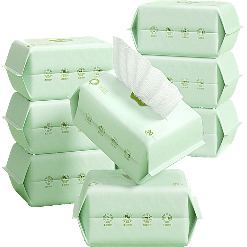 Zichu soft towel newborn baby face wash towel baby non-cotton soft towel disposable non-wet wipes 80 packs