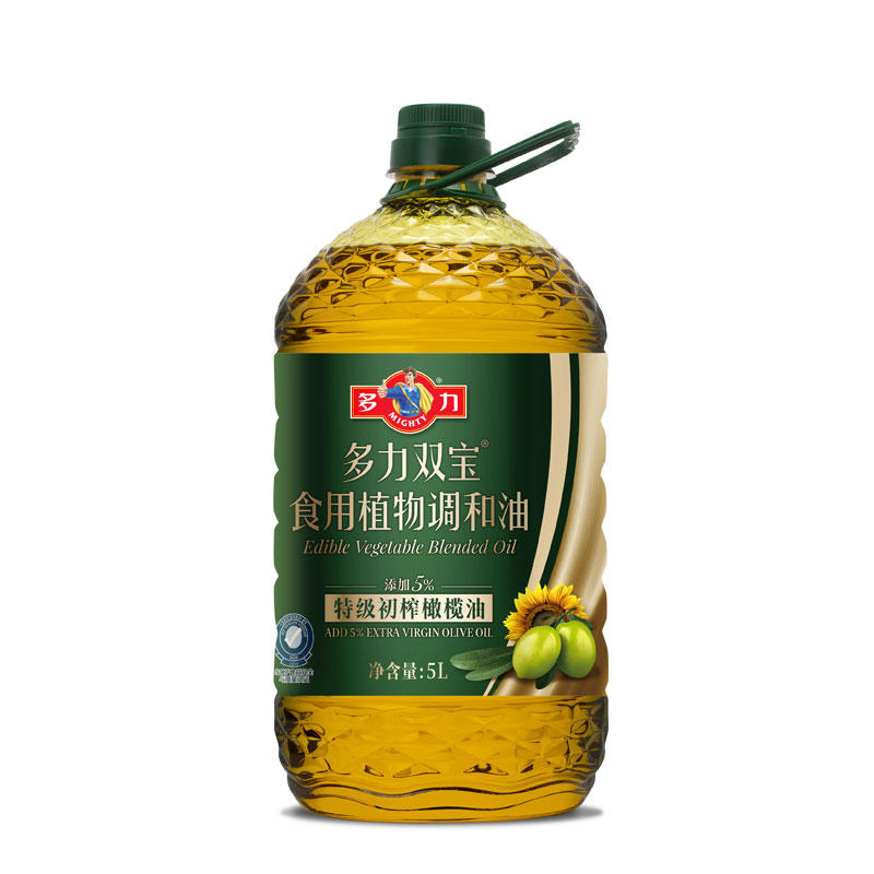 多力 双宝添加5%橄榄油食用植物调和油5L  109.9元包邮