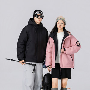 
Winter couple's new thickened cotton coat for men and women outdoor functional sports and leisure hooded warm cotton coat