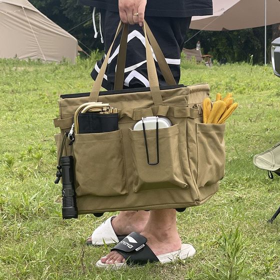 
Outdoor tool storage box camping storage bag large capacity multi-functional handbag storage picnic organization