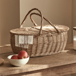 Storage basket Willow woven rattan portable picnic basket picking fruits and vegetables basket storage basket shopping basket bamboo basket