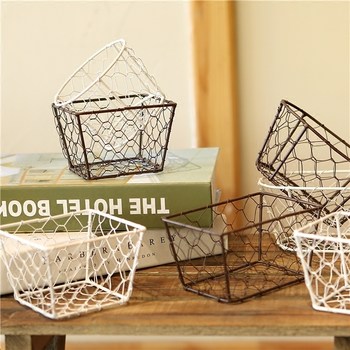 Nordic style Japanese iron bathroom sundries storage basket