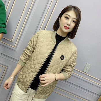 Regular pocket cotton coat for women in winter