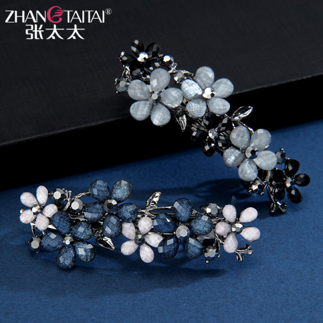 Light luxury retro clip for women's headwear medium-sized fashion spring clip back head hair clip one-line clip hair clip horizontal clip hair clip