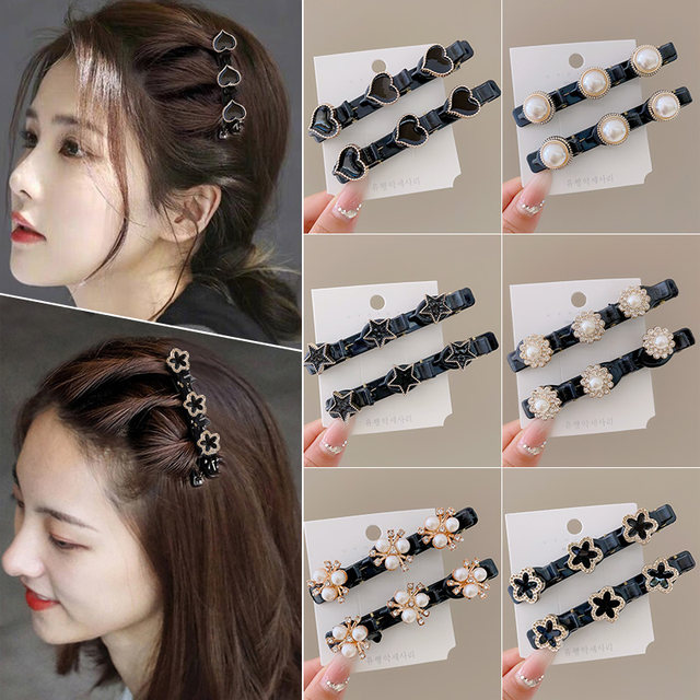 Lazy hair braiding artifact hair clip for women side bangs clip 2025 new side chuck headdress clip to organize broken hair card