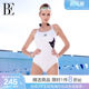 BE Van Dean Fashion Travel Series Little Black Cat/Meow Star One-piece Swimsuit Triangle Female Sexy Pure and Beautiful