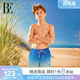 BE van der An 2025 Children's boys swimming trunks beach pants blue-green gradient design loose style fashionable