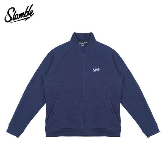 
SLAMBLE autumn and winter new sports and casual stand collar cardigan jacket for men and women loose versatile jacket top American style