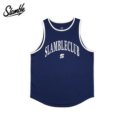 Slamble American Sports Basketball Training Fitness Quick-Drying Vest for Men and Women Breathable Loose Sleeveless T-Shirt Top