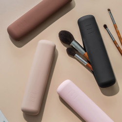 Makeup Brush Silicone Storage Beauty Bag Blush Eyeshadow Brush Dustproof Makeup Storage Travel Portable Small Bag Large Capacity