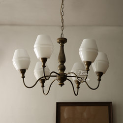 Vintage Brass Chandelier American Retro Living Room Bedroom Dining Room Cafe Clothing Store Art Deco Decorative Chandelier