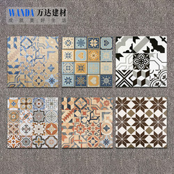 French Retro Tiles 600X600 B&B Internet Celebrity Floor Tiles Industrial Cement Tiles Parquet Tiles Non-Slip Floor Tiles