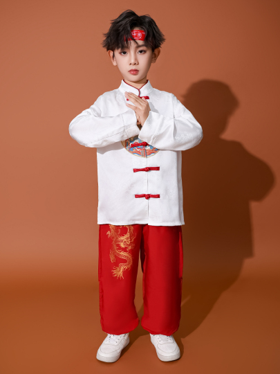 thumbnail image 2 of Boys Tang Suit For Kids Boy's Tang Suit Baby Spring Hanfu Chinese Style Children's Clothing 2 of 14