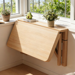 Foldable Table Wall-Mounted Folding Table for Home Use in Small Apartments Solid Wood Small Desk Suspended Computer Desk Wall Storage Rack